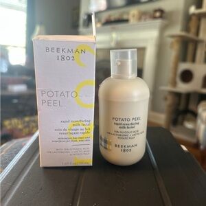Beekman 1802 Potato Peel Milk Facial with White and Yellow Packaging